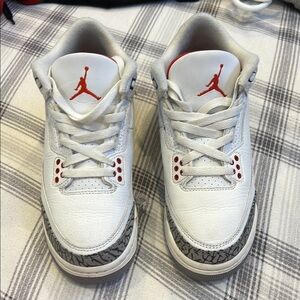 White and Red Jordan Sneakers Classic Style